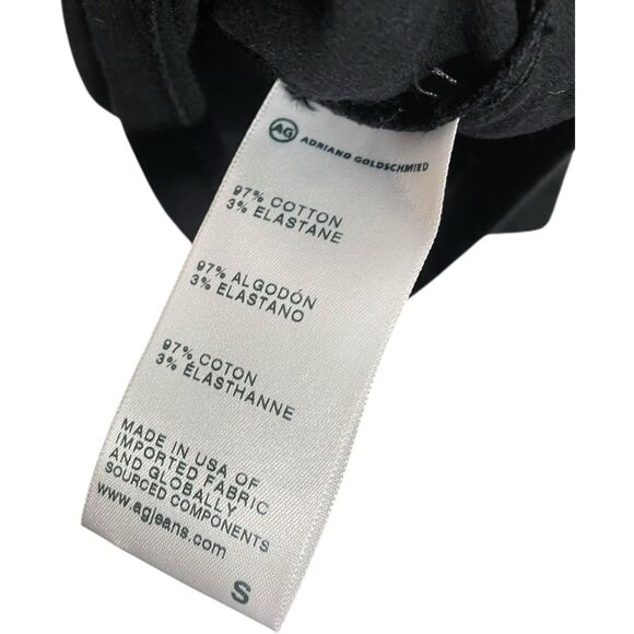 AG Adriano Goldschmied T-Shirt Small Black Grunge Artsy Abstract Designer NEW - Picture 6 of 7